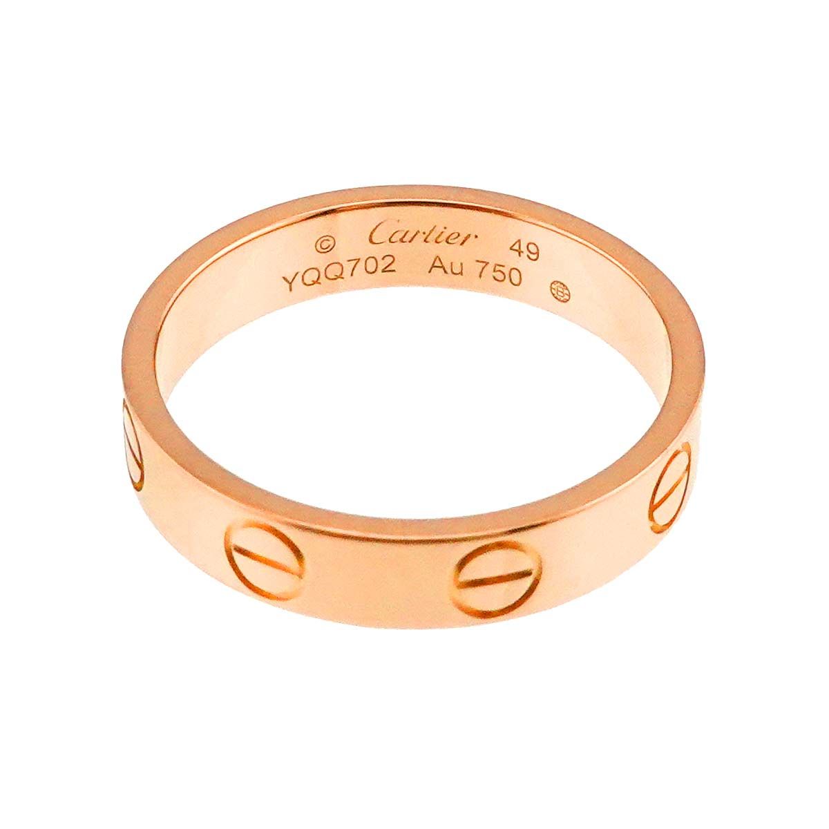 カルティエ Cartier ミニラブ 49 リング K18 PG ピンクゴールド 750 指輪 Mini Love Ring 証明書付き 90298769 FORTGASGNV_COM_BR