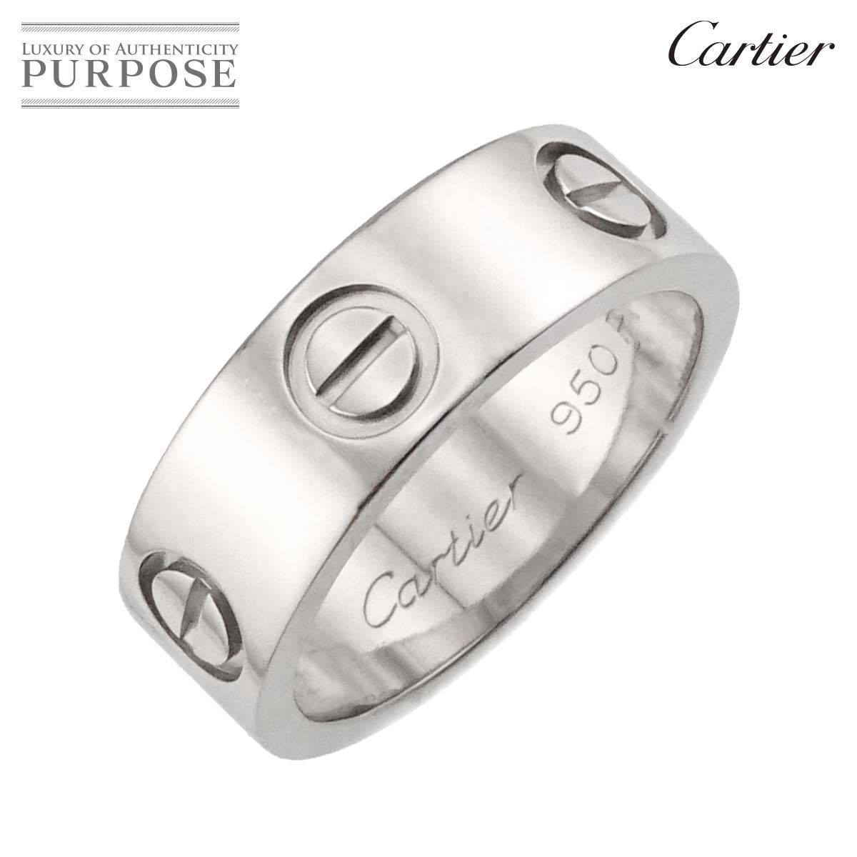 カルティエ Cartier ラブ 47 リング Pt プラチナ 指輪 Love Ring 証明書付き 90298982