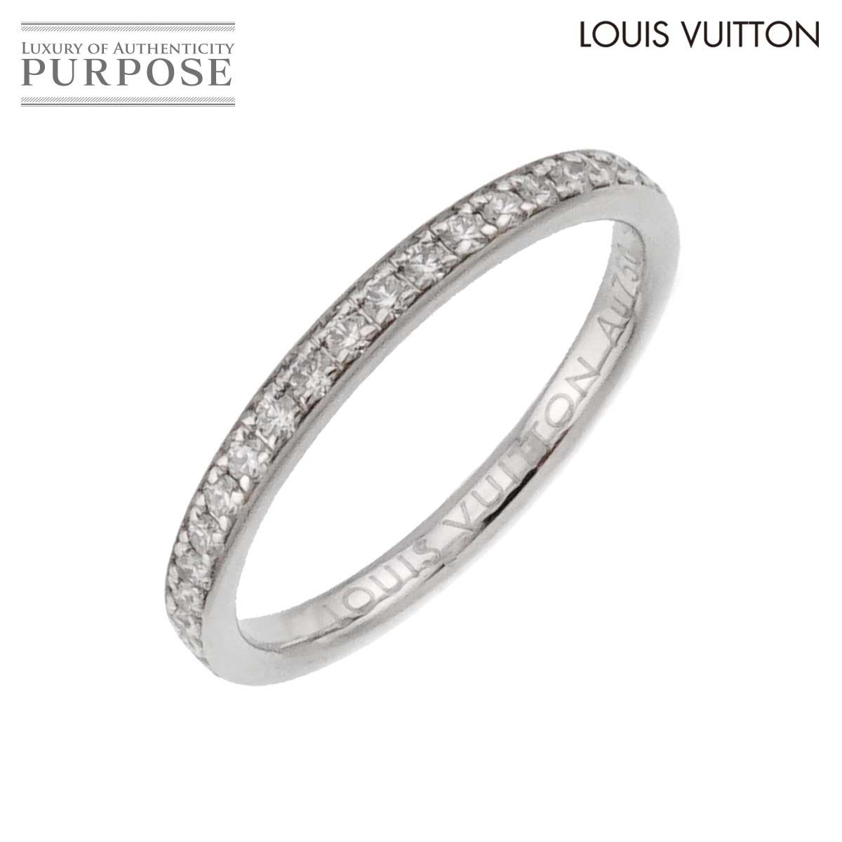 ルイ ヴィトン LOUIS VUITTON アリアンス エタニティ フル ダイヤ 47 リング K18 WG ホワイトゴールド 750 指輪 Diamond Ring 90299732