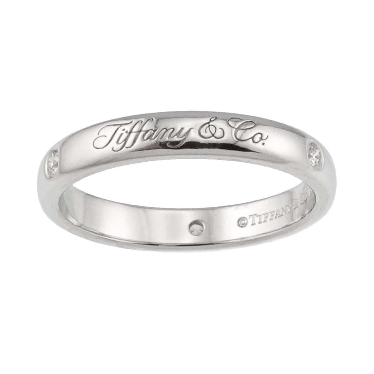 ティファニー TIFFANY-Co. ルシダ ノーツ バンド 9号 リング 幅3mm Pt プラチナ 指輪 Lucida Notes Ring 90299951