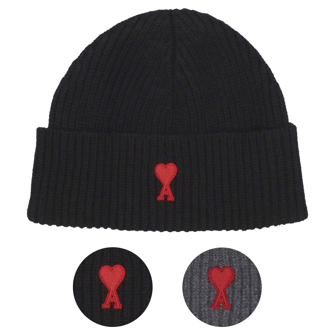 アミパリス AMI PARIS 帽子 ニット帽 ニットキャップ AMI DE COEUR ビーニー BFUHA116.018