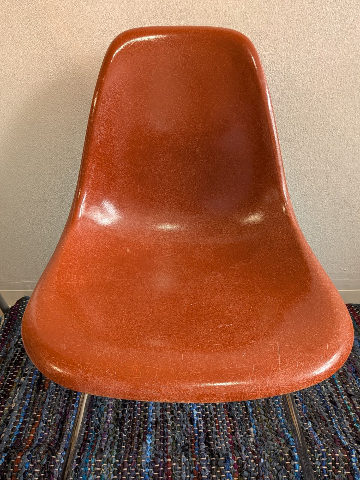 ヴィンテージ Herman Miller ハーマンミラー イームズ サイドシェルチェア テラコッタ Hベース