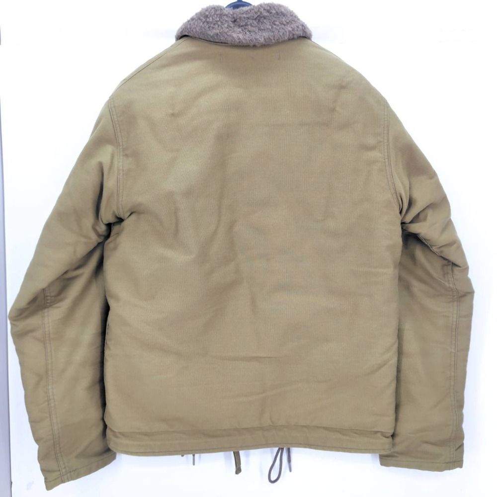 05w16523 バズリクソンズ BUZZ RICKSONS N-1 デッキジャケット カーキ S メンズ 裏ボア ミリタリージャケット コットン BR11136 品