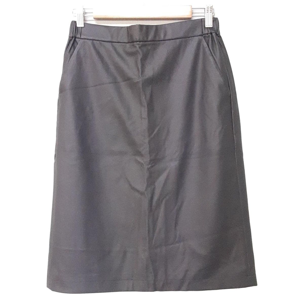 theory luxe セオリーリュクス スカート サイズ040 M レディース - 黒 ひざ丈 合皮 ウエストゴム