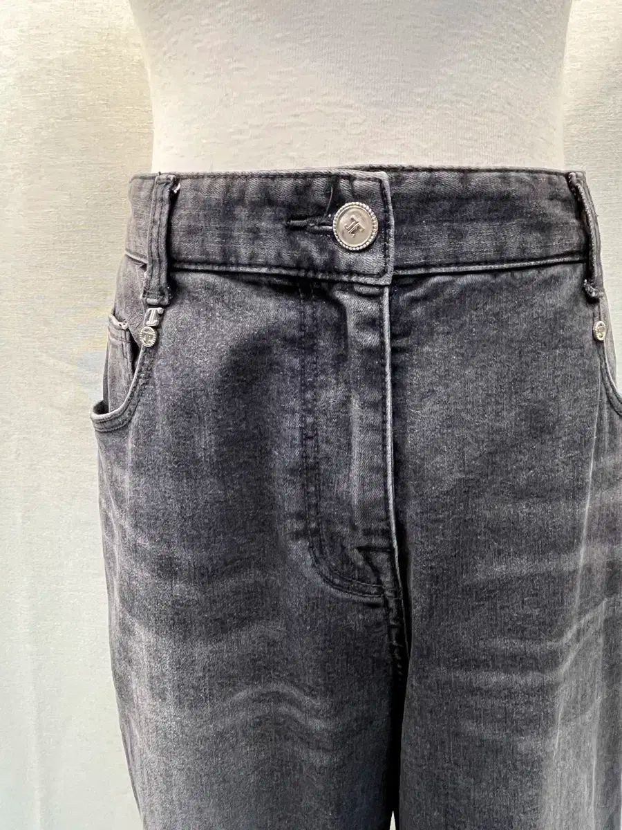 状態良い2020年TIME POSTMODERN ブラックデニム ワイド デニム 64-9