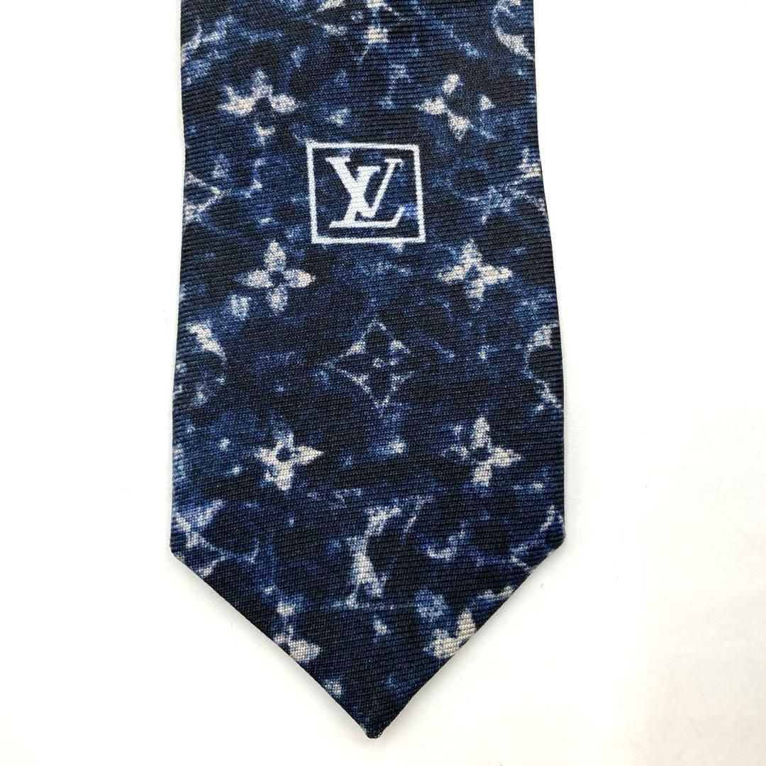 LOUIS VUITTON ルイヴィトン ネクタイ モノグラム ネイビー シルク MR 2243 M 78882