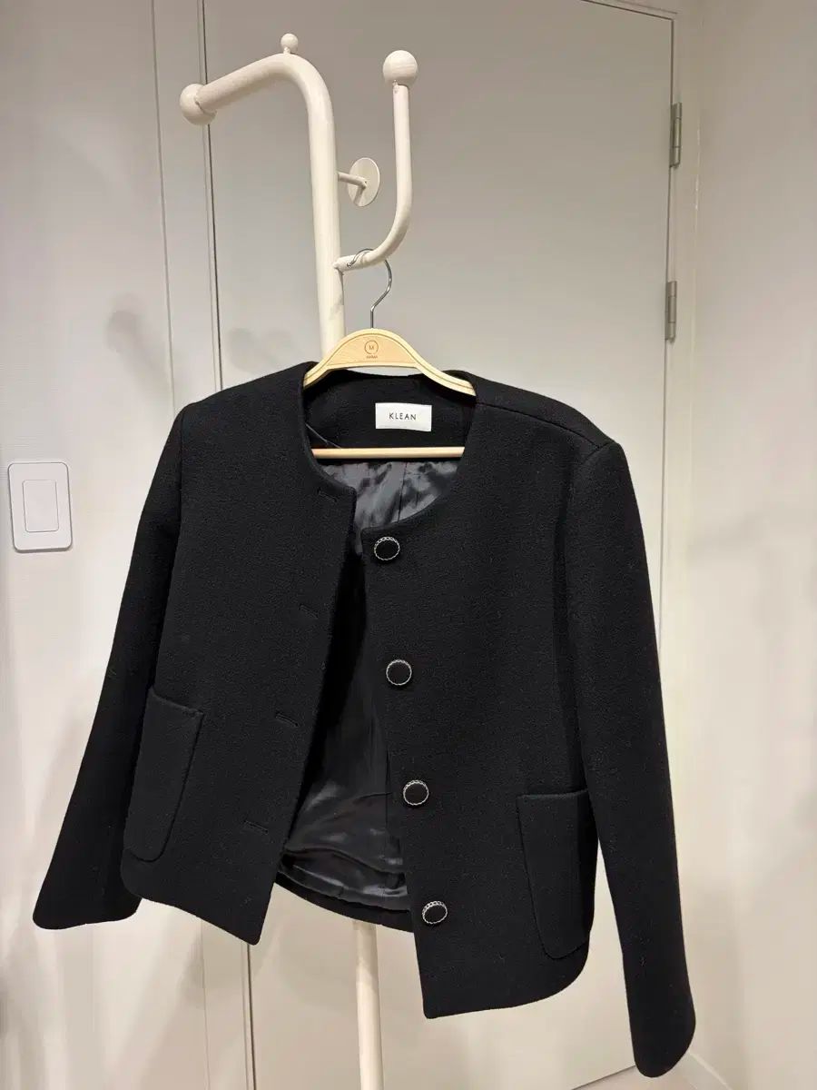 klean_Classic crop jacket - Black