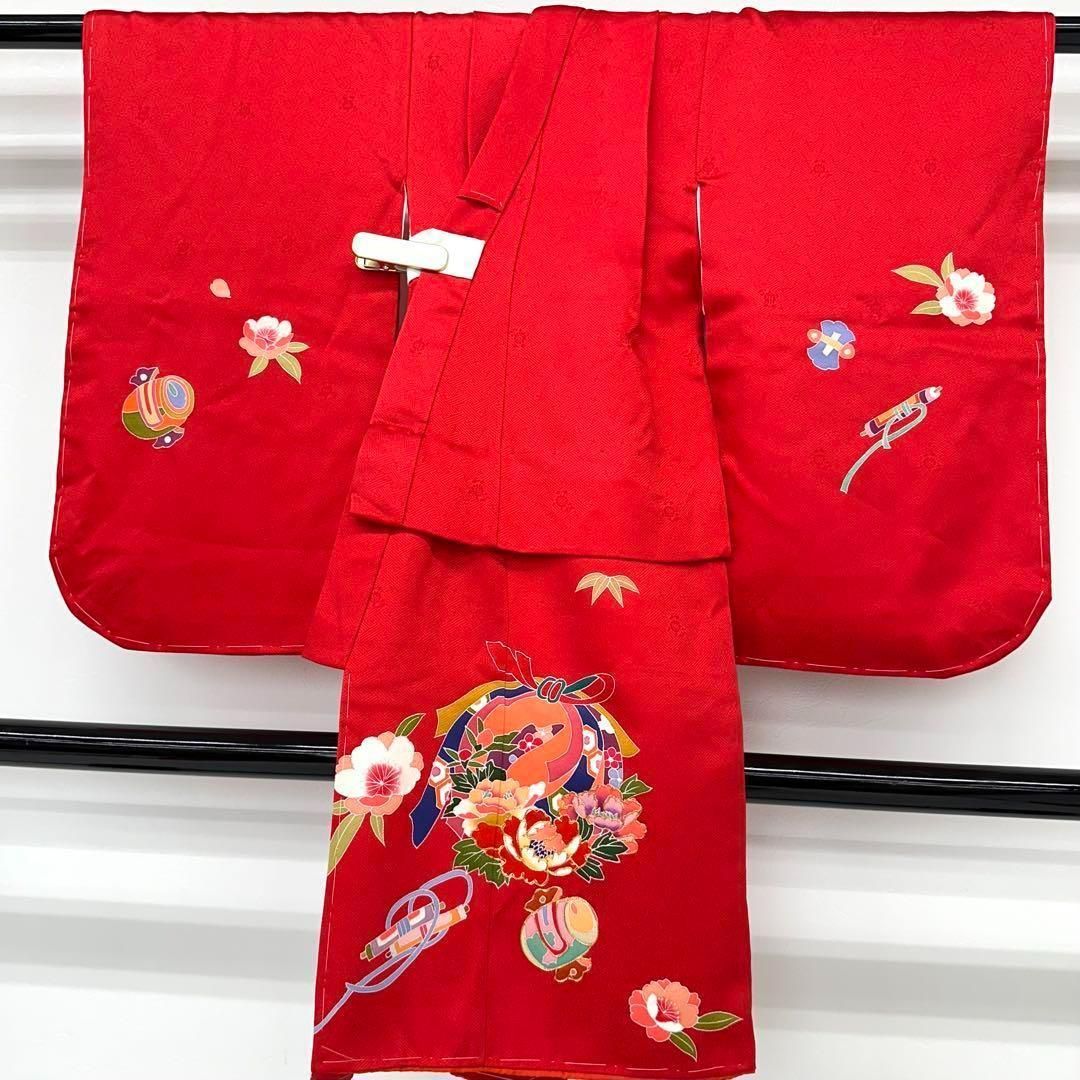 七五三3才女 着物-被布-草履バッグ髪飾り