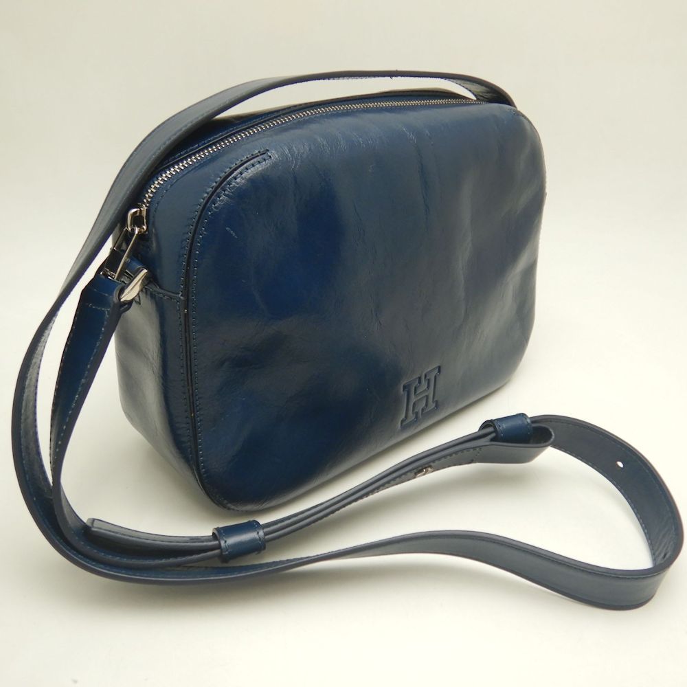 HIROFU ヒロフ ショルダーバッグ レザー ネイビー レディース 253308