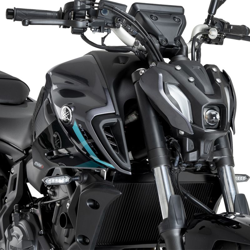 Puig 22459N SPOILERS D12 BLACK YAMAHA MT-07 21-24 MT-07 Y-AMT 23-24 プーチ スポイラー