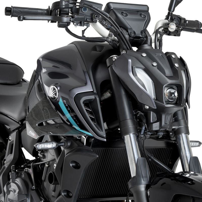 Puig 22459C SPOILERS D12 CARBON LOOK YAMAHA MT-07 21-24 MT-07 Y-AMT 23-24 プーチ スポイラー