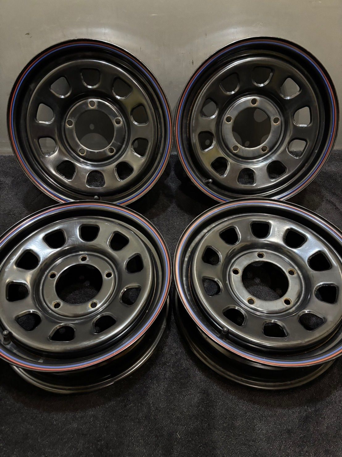 デイトナ ブルーレッドライン 16インチ 5 J 139 7 H アルミホイール 4本 ジムニー 2 K 509