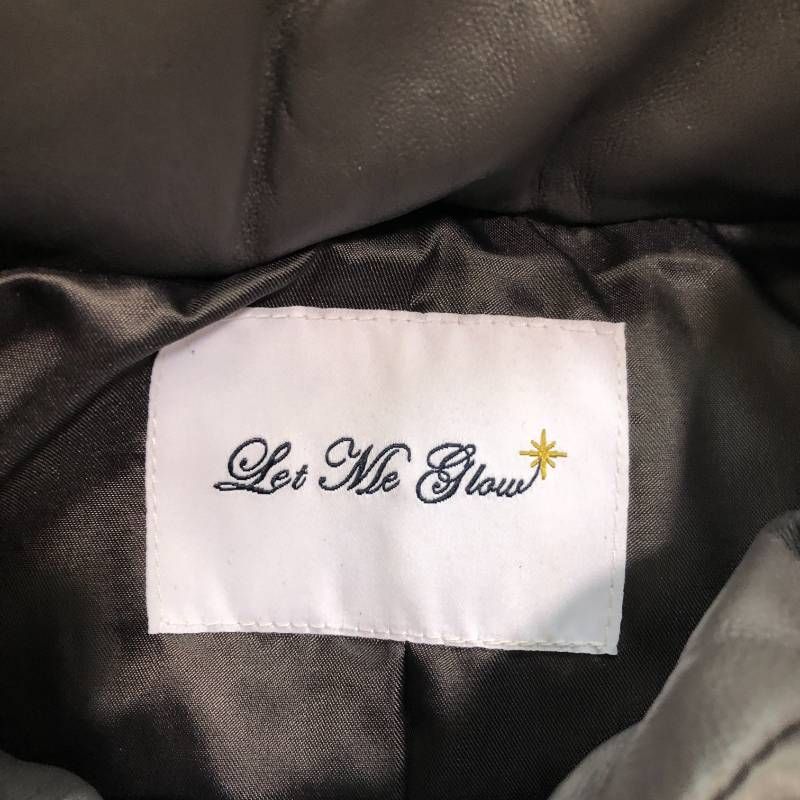 タ Let me glow レットミーグロウ ムレザーダウンジャケット 濃いグレー M GULLKHAN_COM