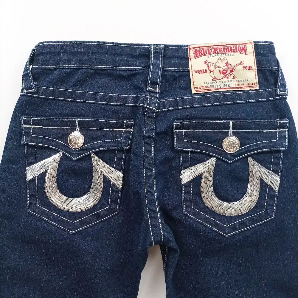 トゥルーレリジョン デニムパンツ サイズ27 スキニージーン インディゴデニム デニムパンツ レディース A8155