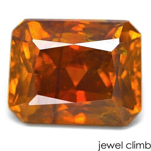鑑別書付 鮮明なオレンジ光彩を放つ スファレライト 宝石 ルース ２ ４３ＣＴ