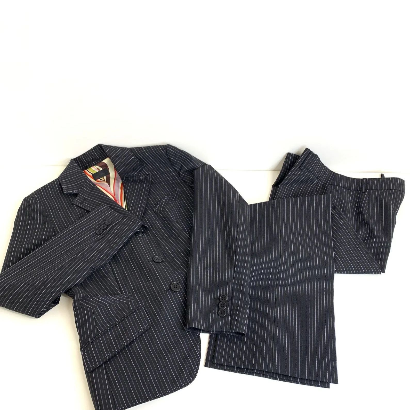 中古品】Paul Smith セットアップスーツ 40 ストライプ 総柄 ポール