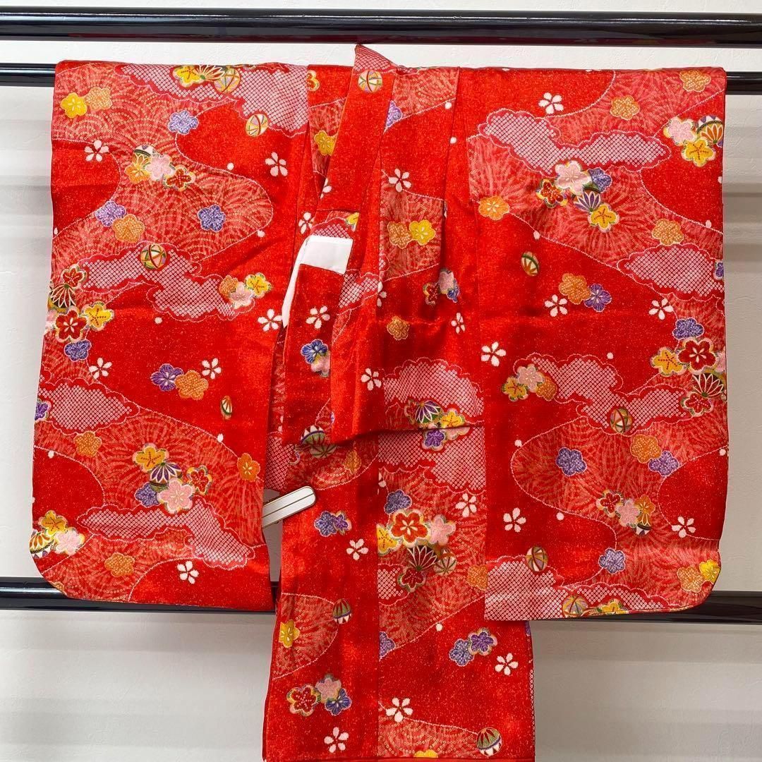  着物と帯 時流 195 ys 3才女の子着物-被布コート 長襦袢バッグセット 七五三 季節 年中行事