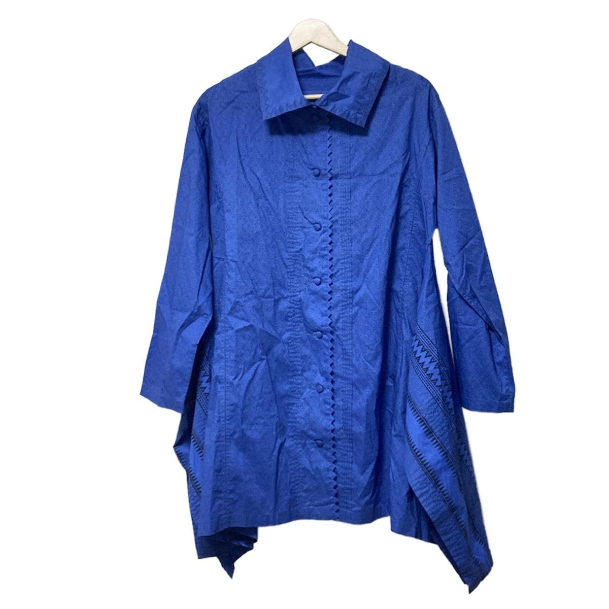 HaaT HeaRT ハート チュニック サイズ2 M レディース - ブルー×黒 レギュラー 長袖 プリーツ