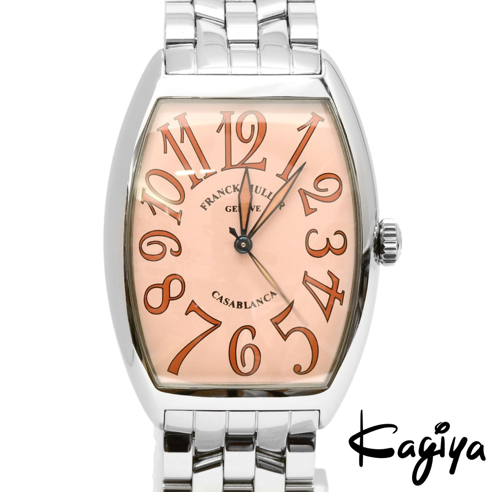 Franck Muller フランクミュラー カサブランカ サハラ 6850 CASA サーモンピンク文字盤 自動巻き メンズ ウォッチ 腕時計 Casablanca SAHARA Pink dial