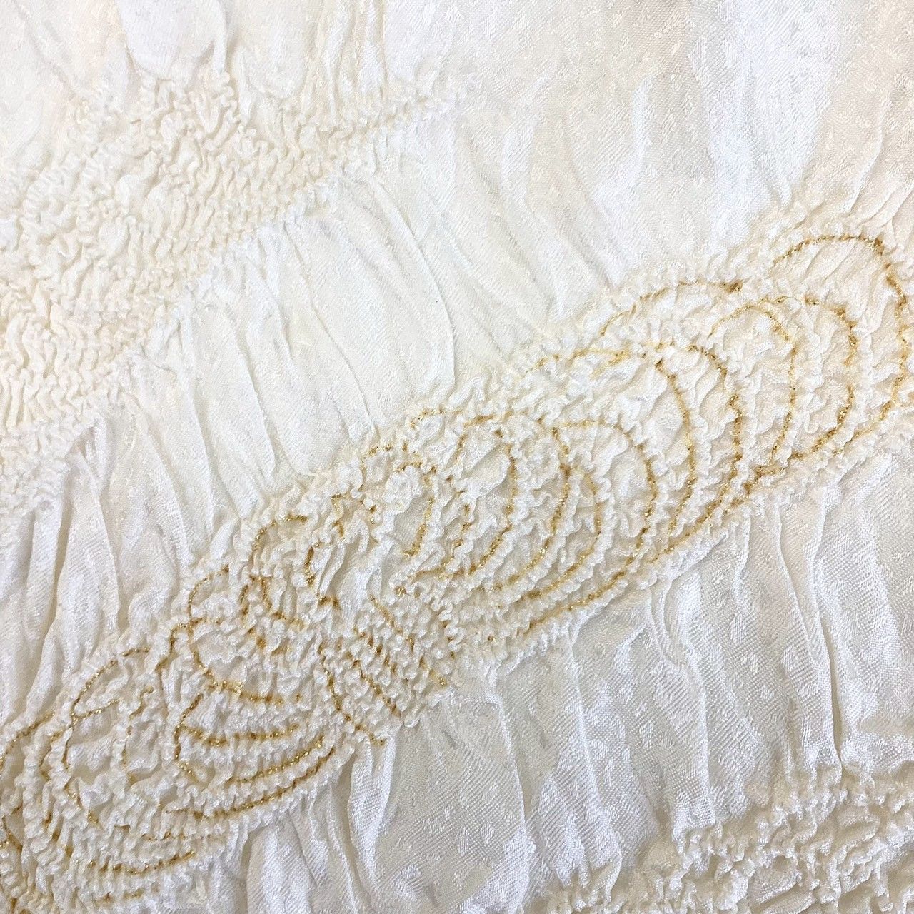 5856 帯締め 帯揚げ セット 斜め花縞 金彩 絞り 正絹 着物 帯絞め