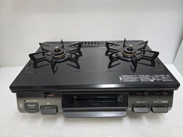 品 ガスコンロ ガステーブル LPガス プロパンガス 右強火力 水無片面焼グリル RTE597BKR 製 〇YR-19503〇