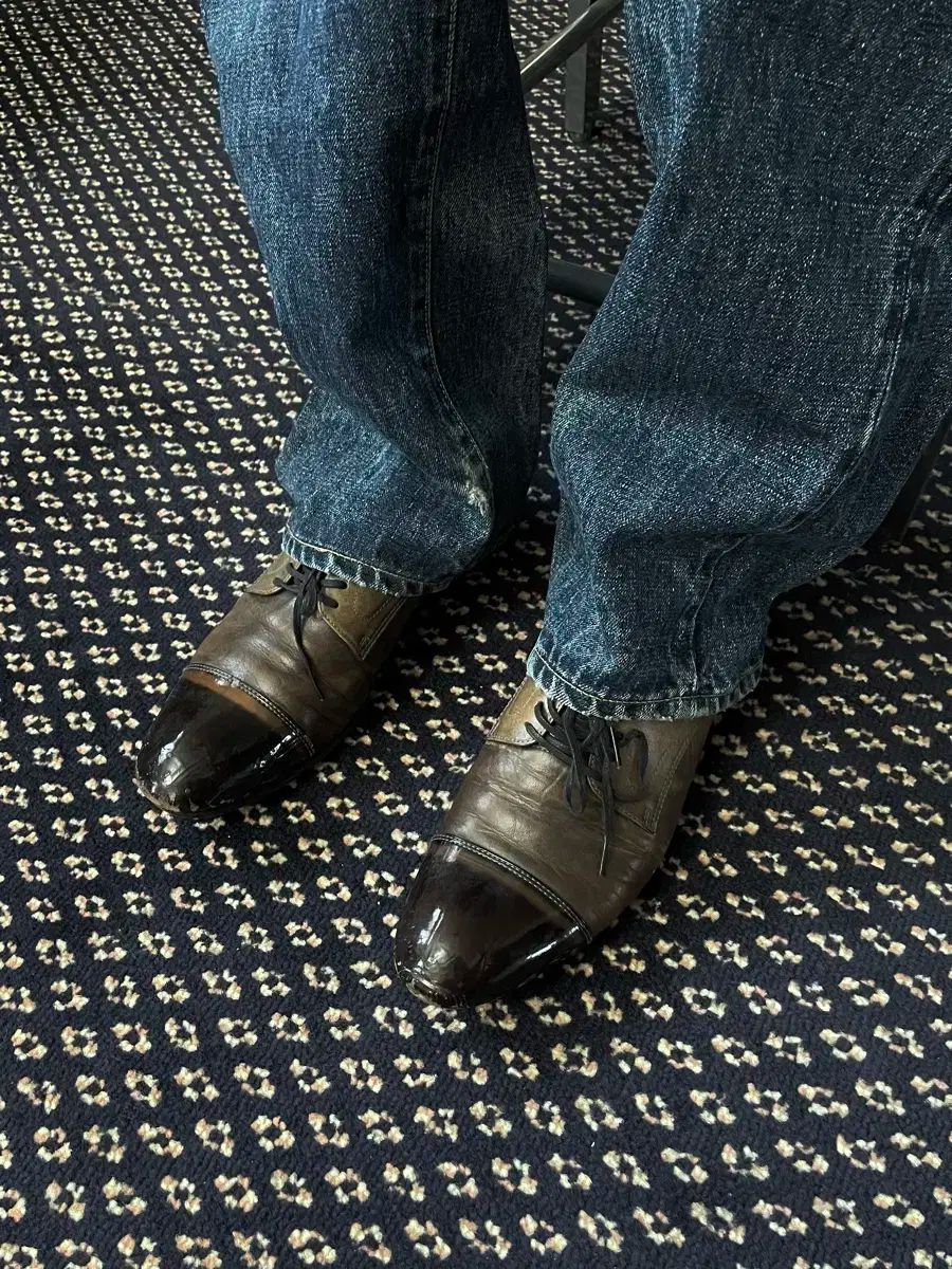 メゾンミハラヤスヒロ エナメル ダービーシューズ