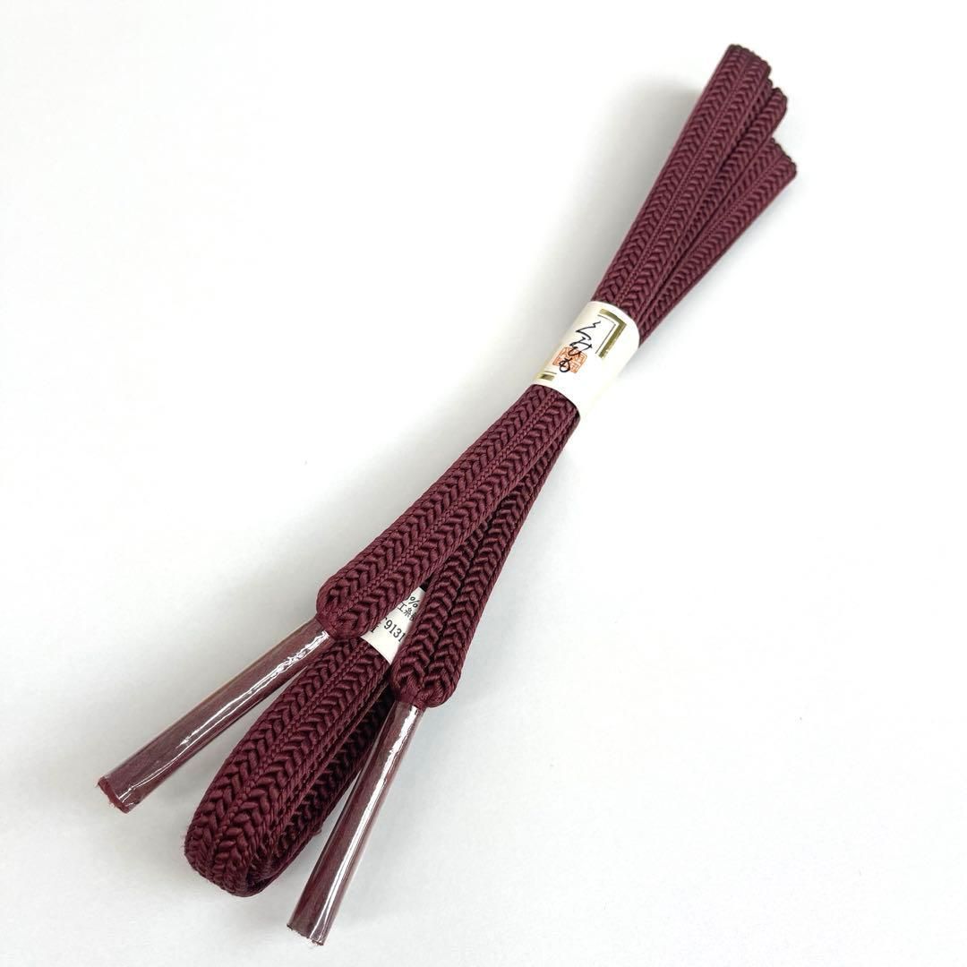 着物と帯 時流 O25790ts 正絹 帯揚げ-帯締め 冠組 赤茶色