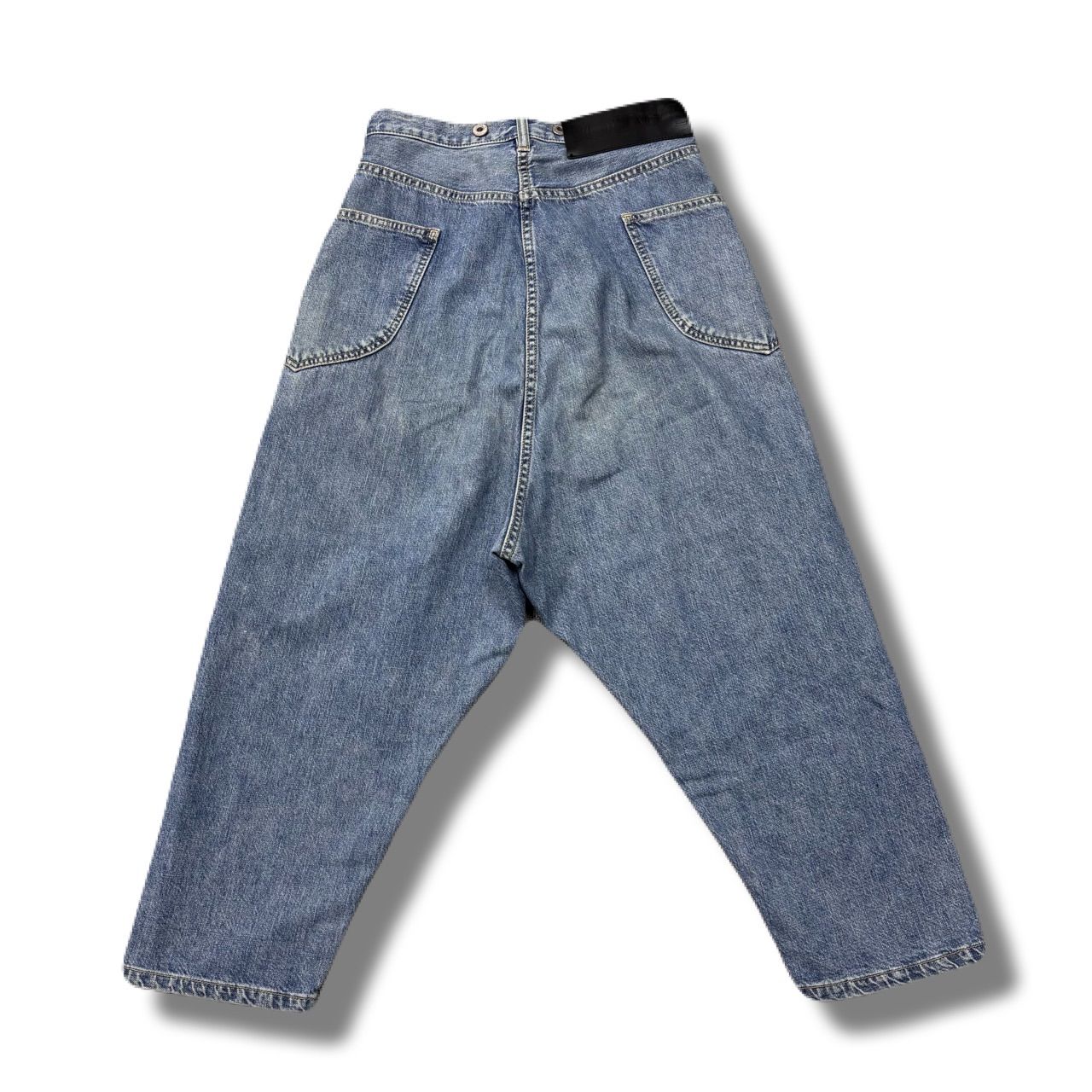 LOEWE ロエベ ロゴレザーパッチクロップド デニムパンツ D2292310IB