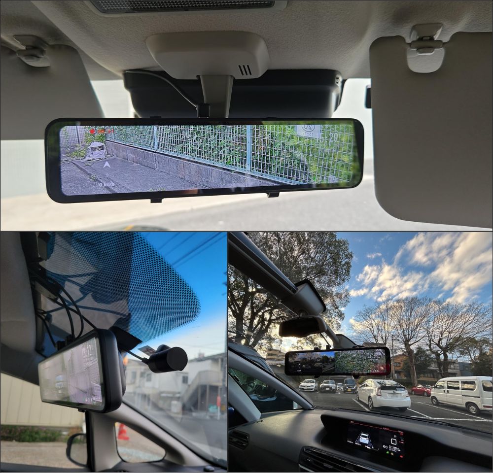 ドライブレコーダー 前後 ミラー型 2カメラ デジタルズーム SONY STARVIS HDR デジタルインナーミラー FHD 1080P 分離型 駐車監視 GPS ミラー型ドラレコ ミラー型ドラレコ 地デジノイズ対策 1年保証 PORMIDO PR998C