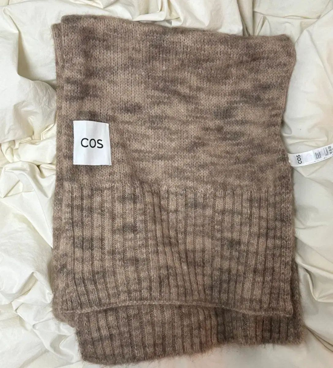 COSコス アルパカウール マフラースカーフ ベージュ