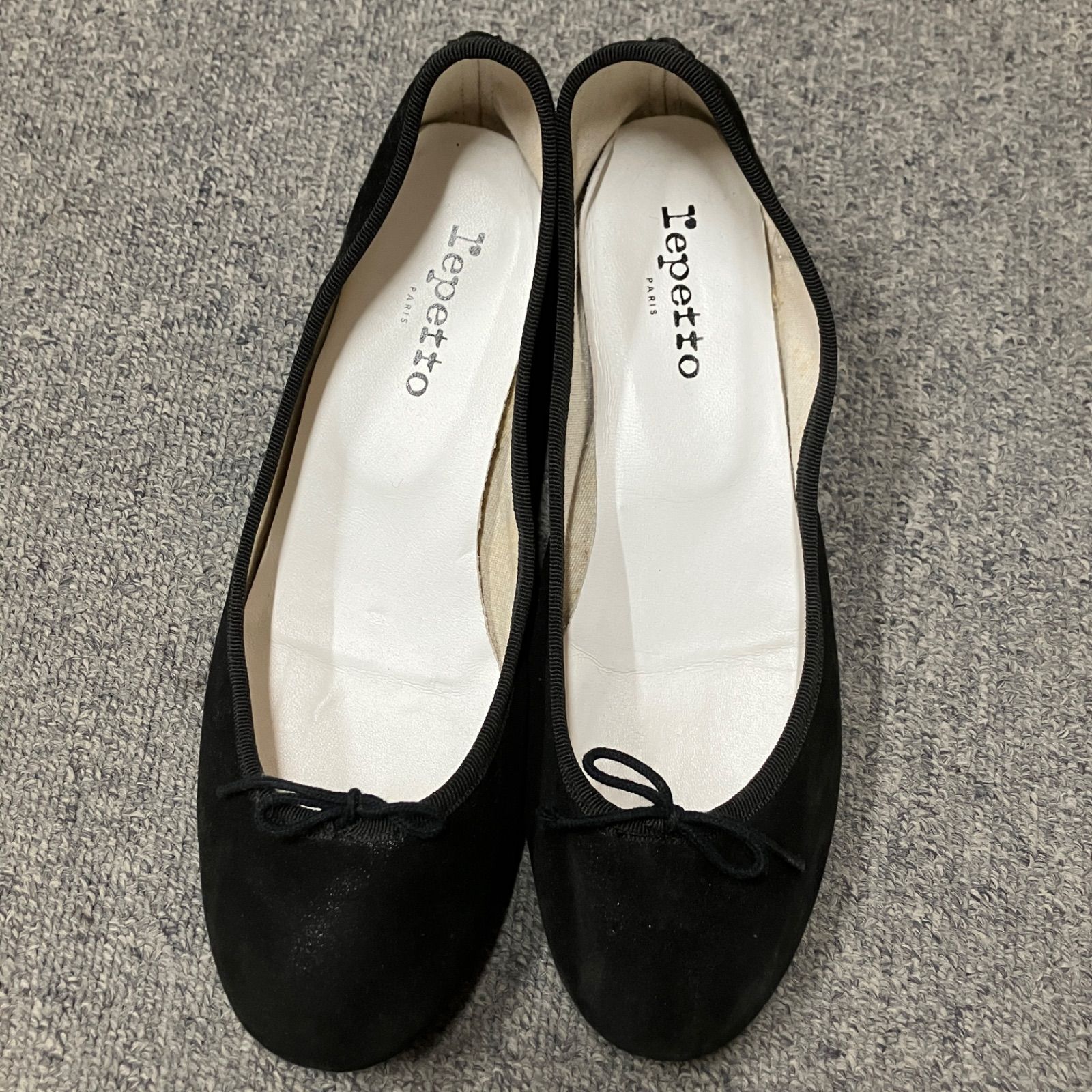 Repetto ブラック バレエシューズ リボン 39 レペット Repetto バレエ