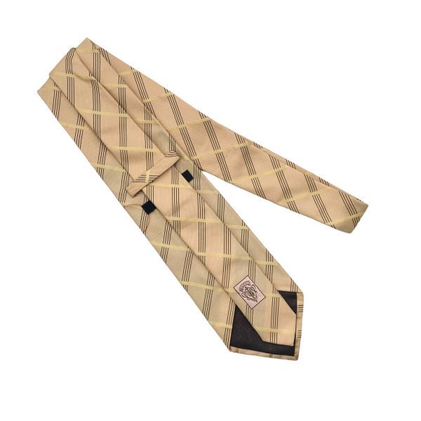 ○ 美品 グッチ GUCCI ネクタイ ストライプ柄 ジャカード織り 裏GGロゴ