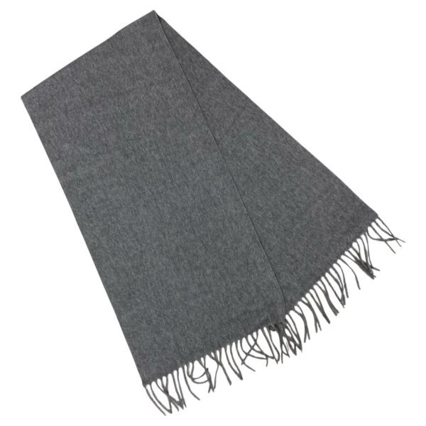 ルイヴィトン LOUIS VUITTON エシャルプ ジェラム マフラー LVロゴ 400788 ストール フリンジ グレー カシミア ユニセックス 5E239