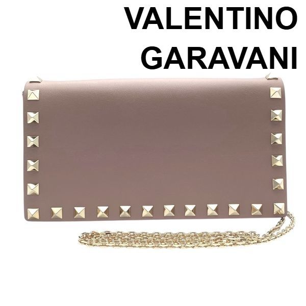 ヴァレンティノガラヴァーニ VALENTINO GARAVANI ロックスタッズ ミニバッグ チェーンショルダーバッグ レザー レディース 5E240