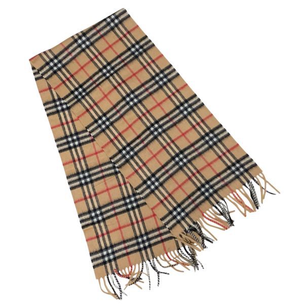 バーバリーロンドン BURBERRY カシミアスカーフ マフラー バーバリーチェック キャメル カシミア100% レディース 5E255