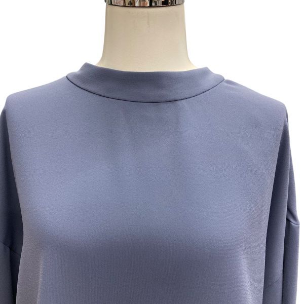 ロート モン ブラウス 長袖 ドロップショルダー プルオーバー トップス ブルー 38 M～L 9号 レディース B 5 Y 012