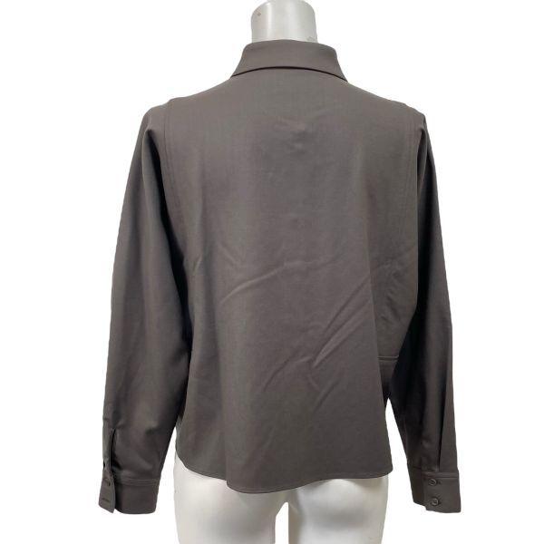  セオリーリュクス Theory luxe 長袖シャツ ブラウス トップス シンプル グレージュ 毛混 38 M 9号 レディース S 5 X 070 長袖 シャツ ブラウス