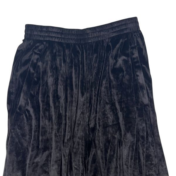 バレンシアガ BALENCIAGA ワイドパンツ ベロア 長ズボン 黒 XS 5号 レディース S5X071