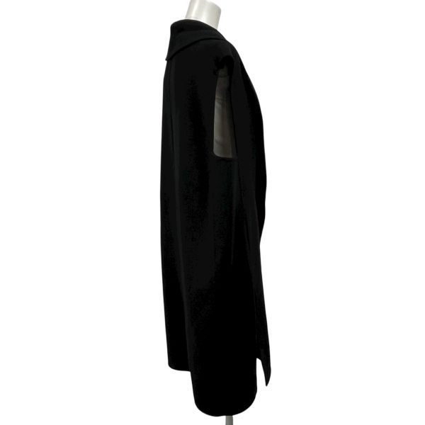  イエナ IENA ロングジレ アウター ノースリーブ コート ショール 黒 毛 フリサイズー M～L 9号～11号 レディース S 5 X 074 ベスト ジレ ベスト ジレ ビスチェ