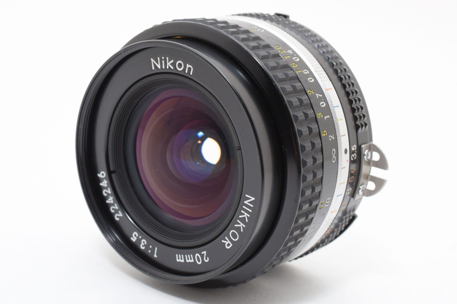 Nikon Ai s NIKKOR 20 mm F 3 5 広角レンズ フード付 HK 6 光学 動作良好 ニコン 単焦点 フルサイズ対応 風景撮影 MFレンズ