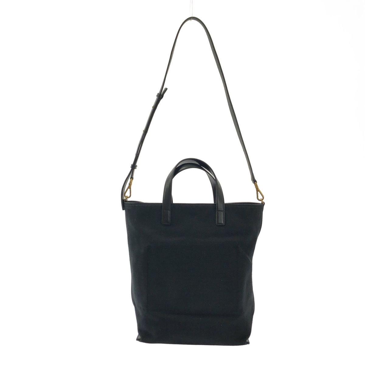 JIL SANDER ジルサンダー WANDER TOTE SM 2way キャンバス レザー ショルダーバッグ ブラック レディース