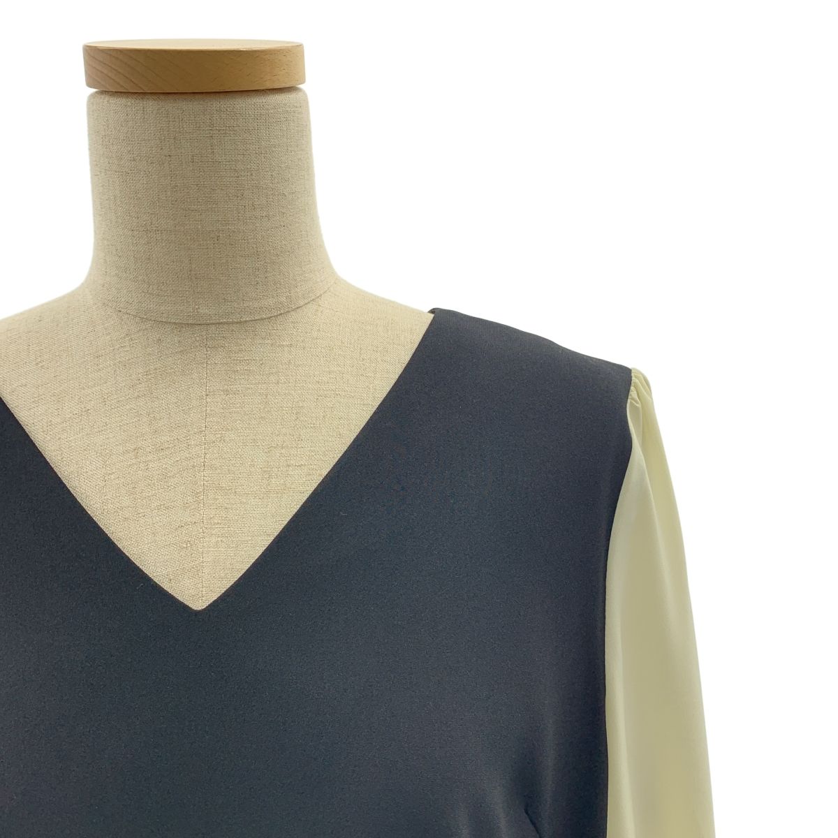 iCONOLOGY イコノロジー 2025SS 白木蓮 花を着る エンブロイダリースリーブ ドレス ワンピース 1 ブラック レディース