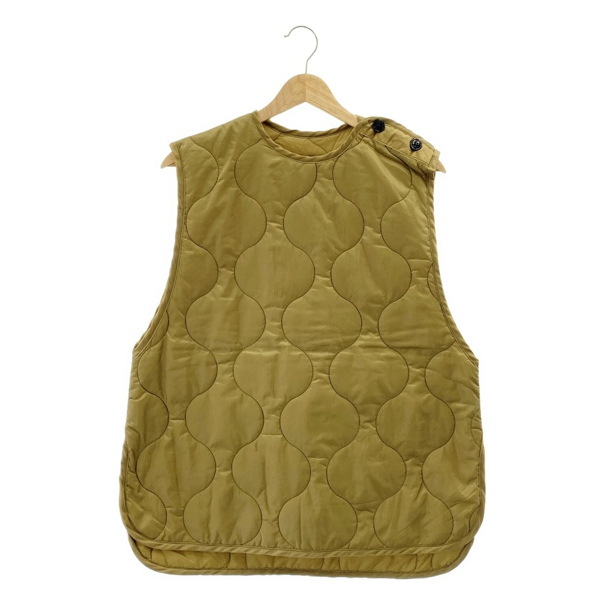 HYKE ハイク 2021AW QUILTED VEST キルティングベスト 1 カーキ レディース