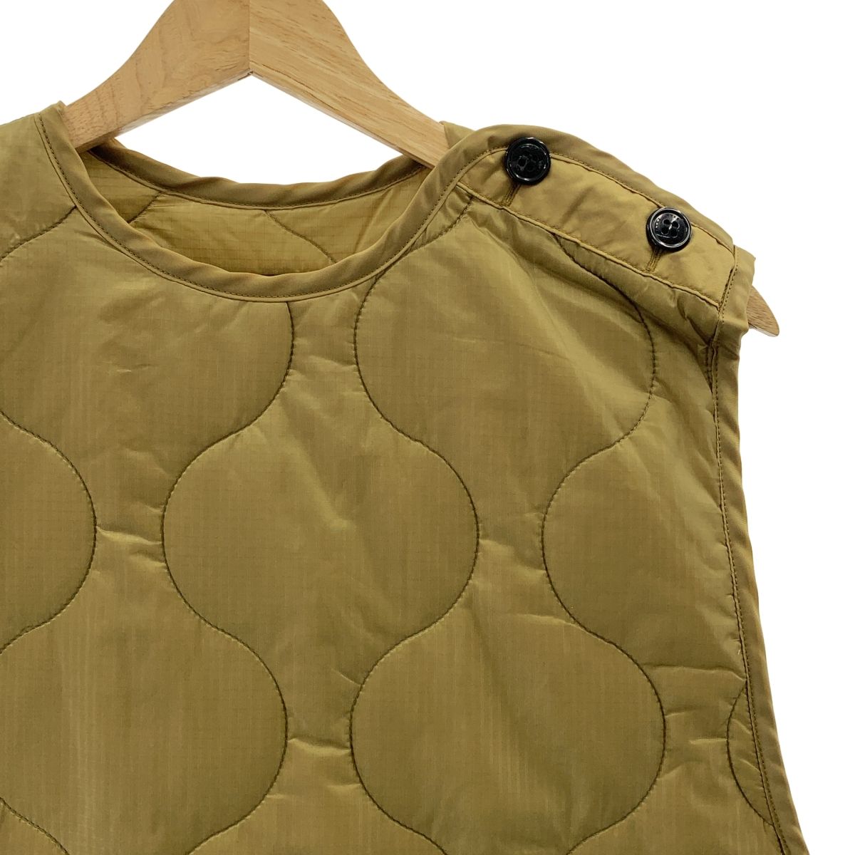 HYKE ハイク 2021 AW QUILTED VEST キルティングベスト 1 カーキ レディース