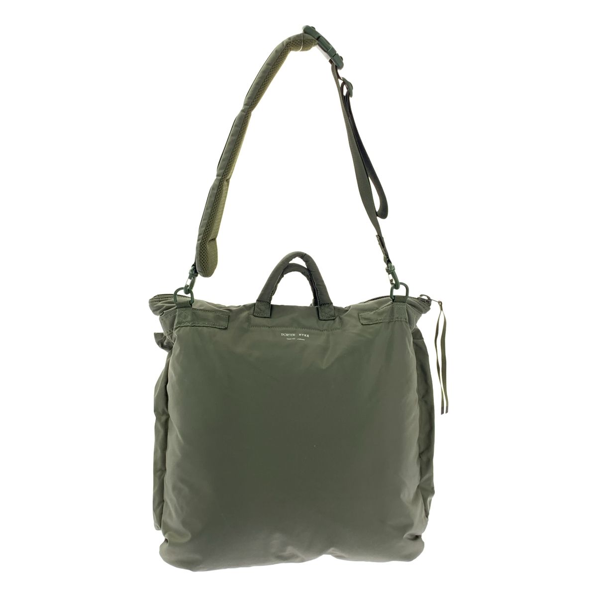 HYKE ハイク ×PORTER ポーター 2WAY TOTE BAG ナイロン ショルダー トートバッグ ユニセックス カーキ メンズ