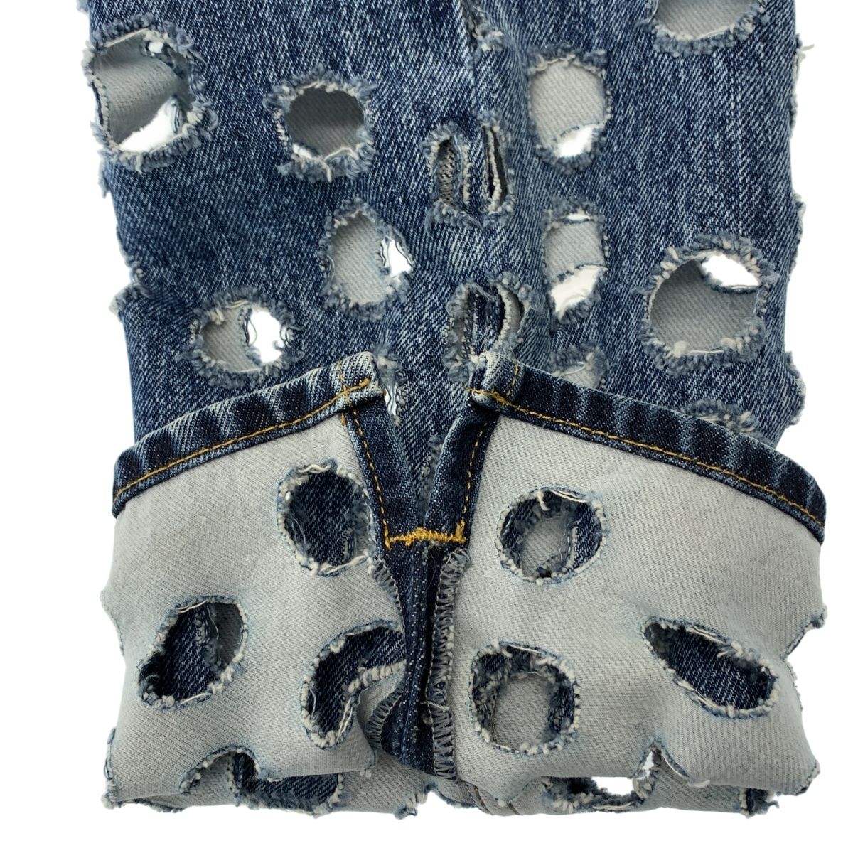 Maison Margiela メゾンマルジェラ 2020SS パンチング デニム パンツ 42 インディゴ レディース WWW_DECORATOM_COM_BR