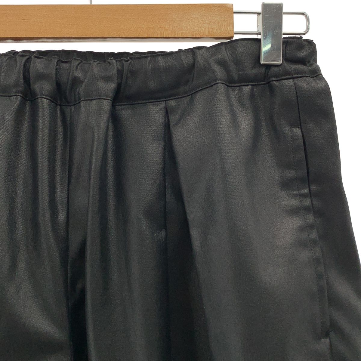COMME des GARCONS コムデギャルソン 2025AW ポリエステル ドローストリング タック ワイド バルーン パンツ XS ブラック レディース