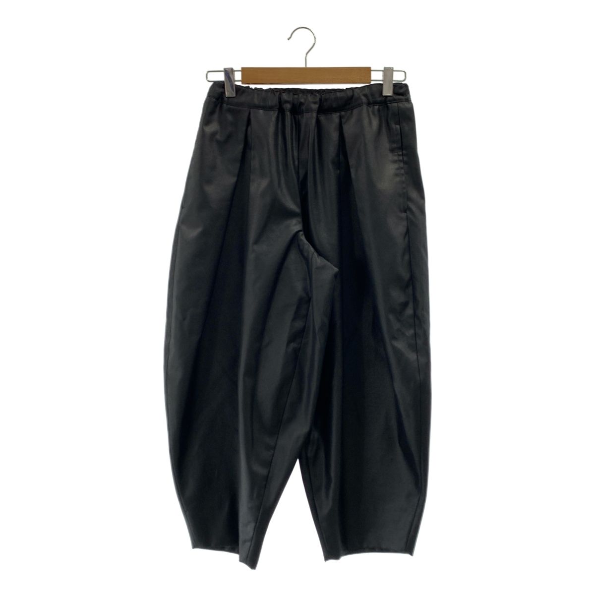 COMME des GARCONS コムデギャルソン 2025AW ポリエステル ドローストリング タック ワイド バルーン パンツ XS ブラック レディース