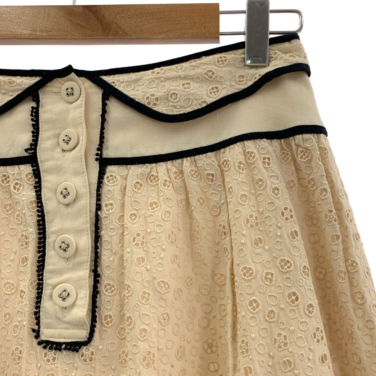 mina perhonen ミナペルホネン sun moss レース スカート S アイボリー レディース