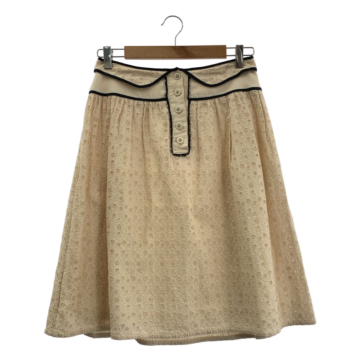 mina perhonen ミナペルホネン sun moss レース スカート S アイボリー レディース